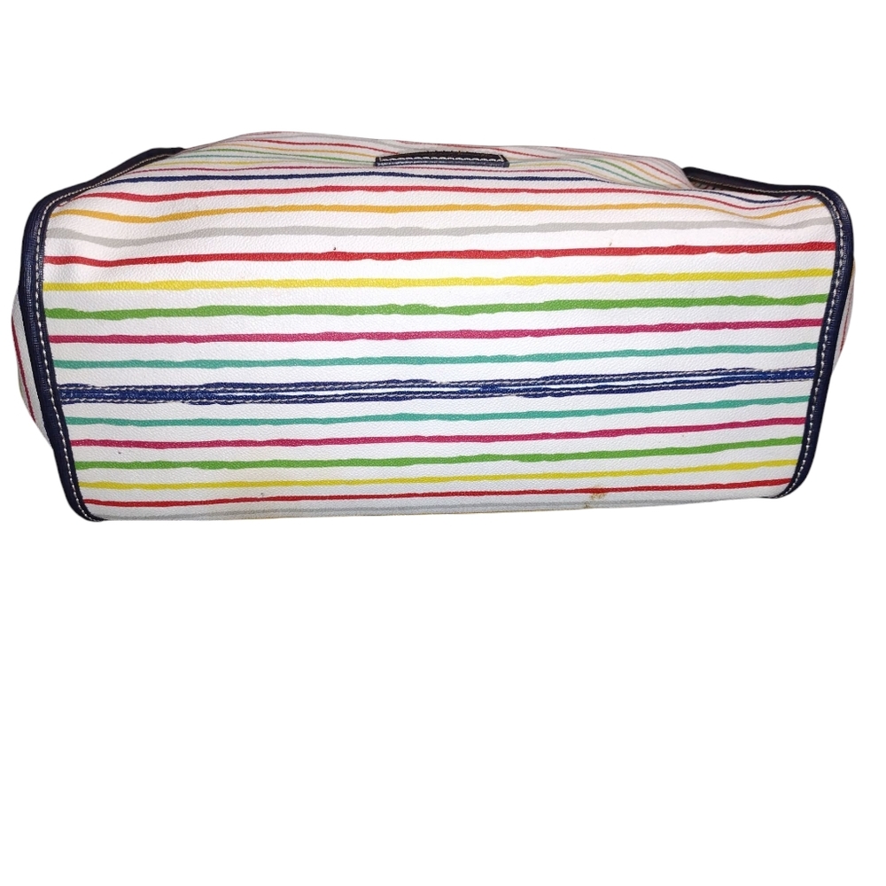 DOONEY AND BOURKE Multi WaterColor Stripes Small Tote with Style # BMSTR2921 - Picture 5 of 7